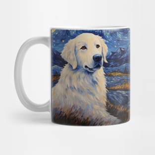 Kuvasz Portrait at Night Mug